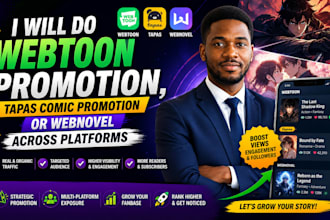 do webtoon promotion, tapas comic promotion or webnovel across platforms
