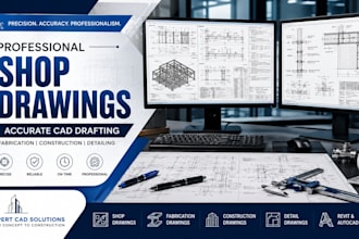 create precise cad shop drawing fabrication drawing and detailing