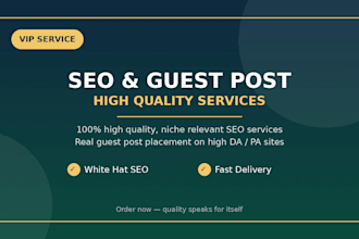 do high quality SEO friendly guest post service on websites