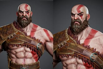 model 3d realistic game character, 3d character rigging for 3d game and 3d movie