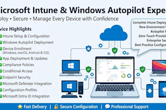 configure a fully functional intune and autopilot platform