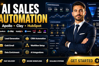 setup clay com apollo io hubspot CRM instantly ai n8n zapier make automation