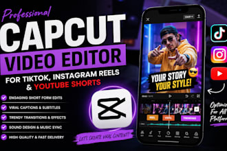 capcut video editor, capcut edit for tiktok, instagram reels or shorts, cap cut