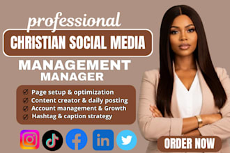 be your christian church social media manager, content creator and flyer design