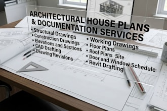 create architectural, structural and working drawings
