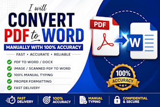 convert PDF to word manually with high accuracy
