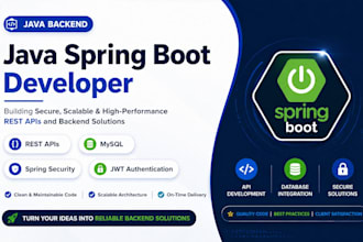develop java spring boot rest apis and backend applications