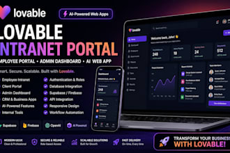 build lovable intranet employee portal admin dashboard and ai web app