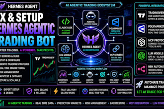 fix setup hermes agentic trading bot claude code polymarket tradingview mcp llm