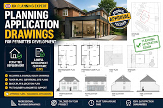 prepare UK planning application drawings for permitted development