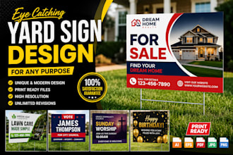design real estate yard sign property lawn sign or billboard