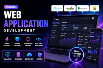 build a custom full stack web app, saas, dashboard, or mvp