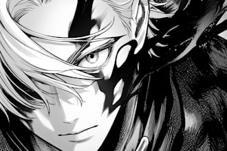 draw your oc as a manga character illustration