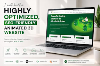 build a highly optimized SEO friendly animated 3d website