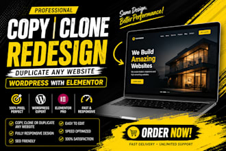 copy clone wordpress website and landing page