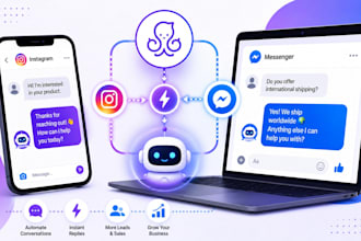 set up manychat automation for instagram and facebook