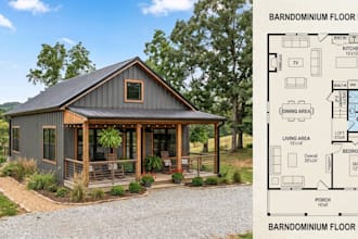 create architectural barndominium plans with 3d views