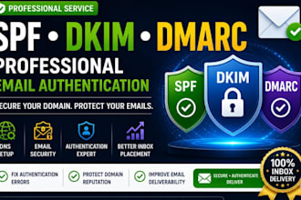 setup or fix spf, dkim, dmarc, and email authentication for your domain