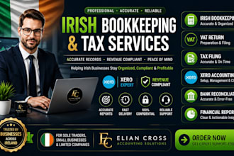 do irish bookkeeping, vat return, tax filing, xero accounting and reconciliation