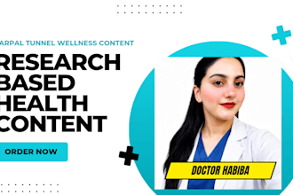 write SEO health articles and carpal tunnel wellness content