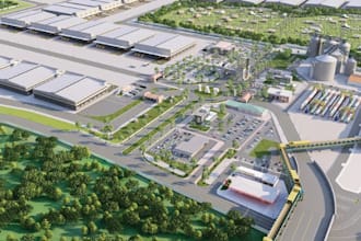 do 3d cgi warehouse design, factory layout, industrial site plan and 3d render