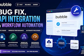 fix bubble io bugs api integration workflow automation fix bubble app website