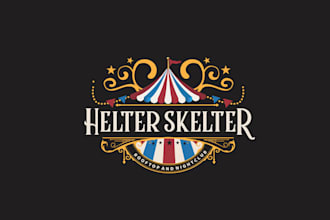design circus themed nightclub brand logo