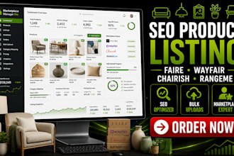 do SEO product listings on faire wayfair chairish and rangeme