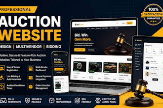 do auction website design auction multivendor bidding website auction website
