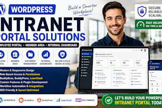 build wordpress intranet employee portal member area and dashboard