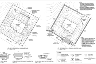 design site grading plan drainage plan stormwater erosion control permit drawing