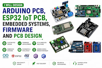 design arduino pcb esp32 iot pcb embedded systems  firmware and pcb design