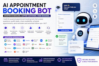 build ai appointment booking chatbot with calendar and CRM integration chatbot