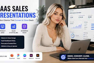 design saas presentation, ai startup pitch deck and software demo slides