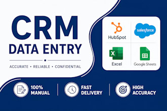 do CRM data entry, database update and data management