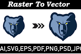 do manual vector tracing and logo vectorization
