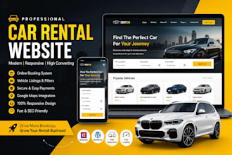 design automobile website car rental website booking website car dealer website