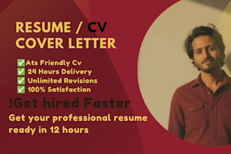write ats friendly CV, resume and cover letter