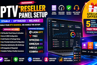 configure reseller panel for lionott, dream4k, megaott, cobratt, strong8k