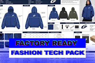 create luxury bag tech pack manufacturer activewear tech pack sewing pattern