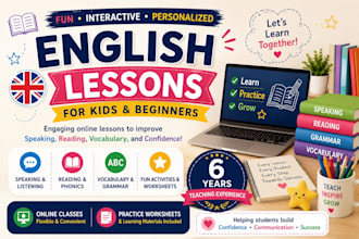 teach english online to kids ang beginners