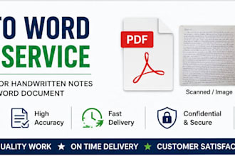 manually type scanned PDF and image into word