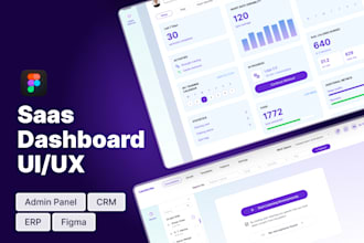 design modern saas dashboard admin panel UI UX in figma