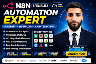 do n8n automation, ai agents, ghl automation and n8n , API integrations