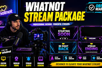 create a complete whatnot stream package with obs setup
