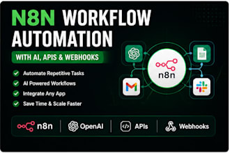 build n8n workflow automation with ai, apis and webhooks