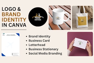 design modern canva logo and brand identity kit