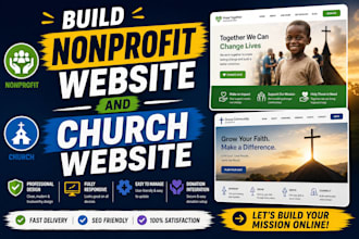 build nonprofit website and church website