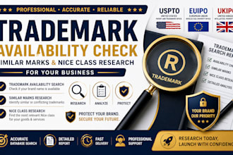 check trademark availability, similar marks and nice class for your business