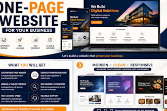 design a professional one page business website